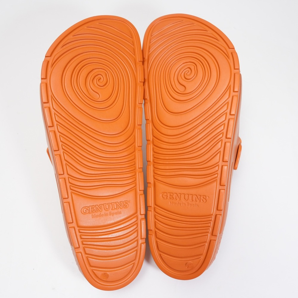 Genuins Sandals Mens 12‎ Orange EVA Double Strap Buckle Slides EU 45 Spain - Picture 12 of 14